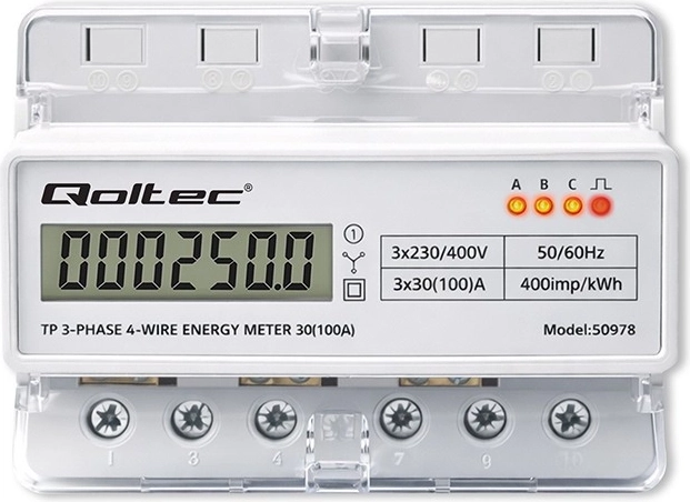LCD legible con lecturas precisas en kWh