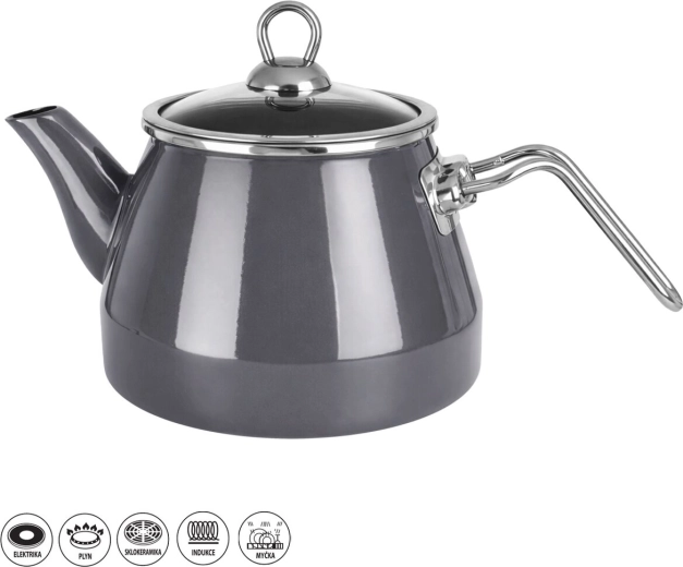 Tetera esmaltada Grey Lem 2 l