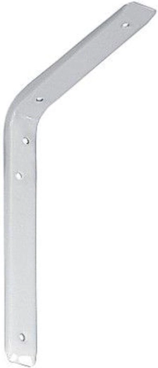 Soporte de escuadra para estante 200 × 150 mm blanco