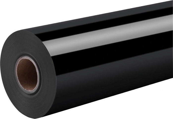 Película adhesiva brillante HTVRONT 30,5 × 180 cm negra - 1 unidad