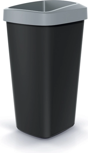 Papelera Compacta Q Drop 25 l gris claro