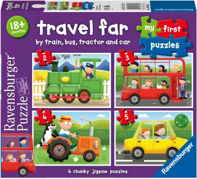Ravensburger Mis primeros puzles: Medios de transporte 4 en 1