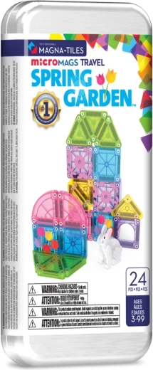 Magna-tiles microMAGS set de construcción magnético de viaje Jardín de primavera (24 piezas)