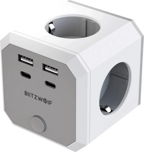 Cubo de alimentación BlitzWolf 8 en 1 con salidas USB y AC
