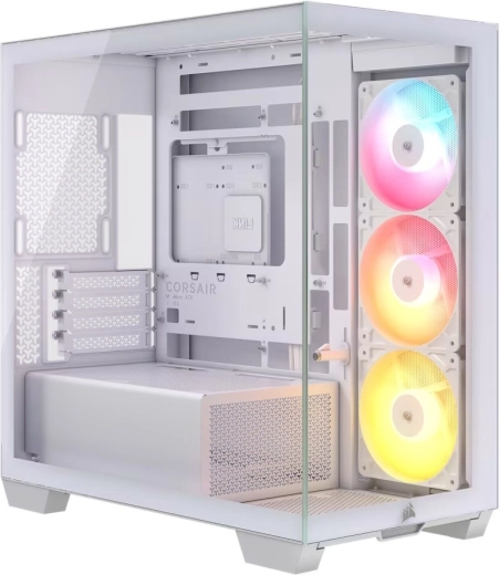 Caja de ordenador CORSAIR 2800X RS-R ARGB mATX panorámica blanca