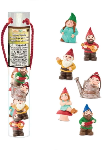 Tubo de diseño Safari Ltd. – familia de gnomos