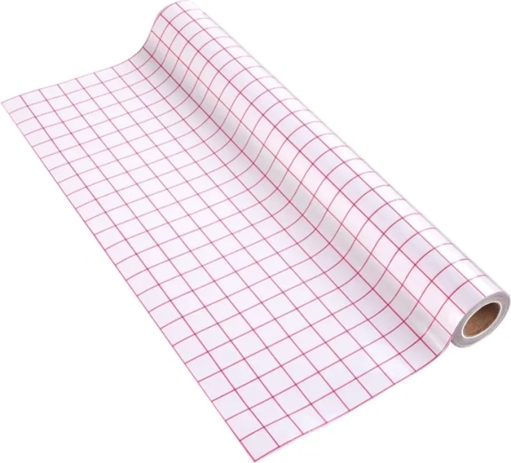 Cinta de transferencia HTVRONT 30,5 × 300 cm con cuadrícula roja