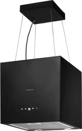 Elegante diseño de isla en negro mate