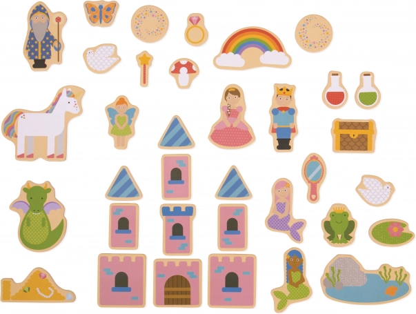 Bigjigs Toys imanes de madera de cuento – set de 35 uds