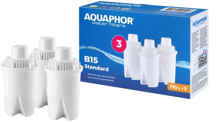 Juego de cartuchos filtrantes para jarra AQUAPHOR B15 Standard – 3 uds