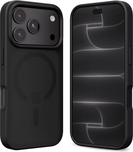 Funda Crong Hybrid Matte Magnetic con MagSafe para iPhone 18 Pro Max y 17 Pro Max negra