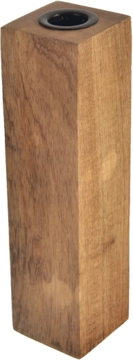 Candelabro de madera de mango y metal 20 cm