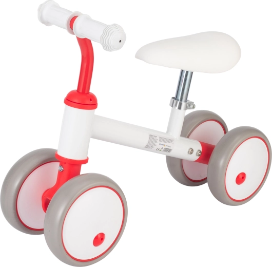 Bicicleta de equilibrio Sparkys de cuatro ruedas blanco-rojo