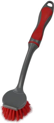 Cepillo redondo para vajilla TORO, gris‑rojo