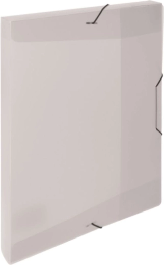 Caja con goma elástica A5 de polipropileno transparente