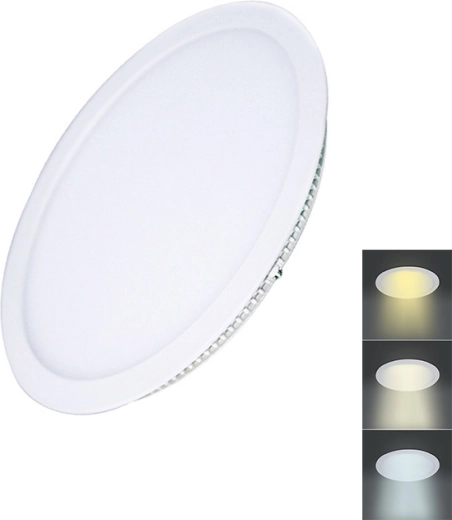 Mini panel LED Solight para empotrar, CCT, redondo, 12 W