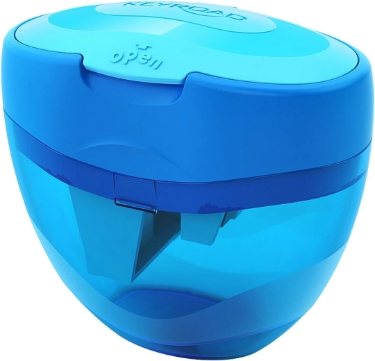 Sacapuntas Keyroad Tri Plus, de plástico, azul