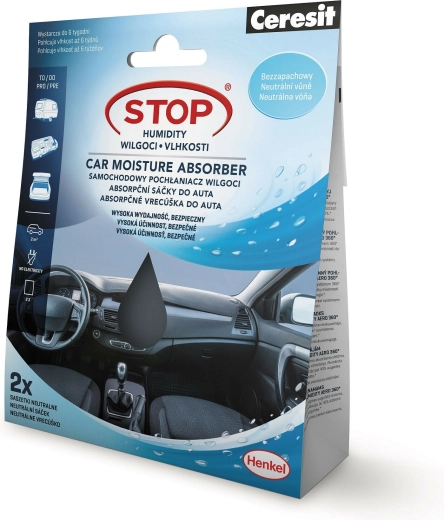 Ceresit Stop Humedad bolsas absorbentes para el coche 2×50 g, fragancia neutra