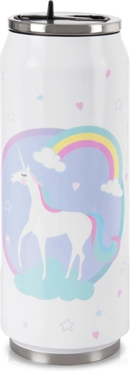 Vaso térmico con forma de lata 500 ml con motivo de unicornio Orion