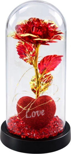 Rosa romántica de cristal