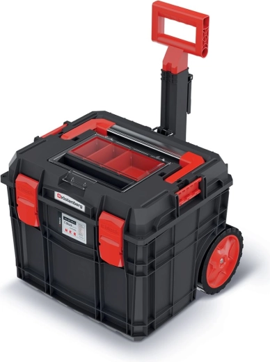 Maleta de herramientas con ruedas C Block Alu Log 45 × 38 × 38,8 cm – negra