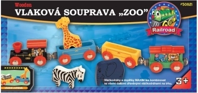 Conjunto de tren MAXIM con animales del zoo