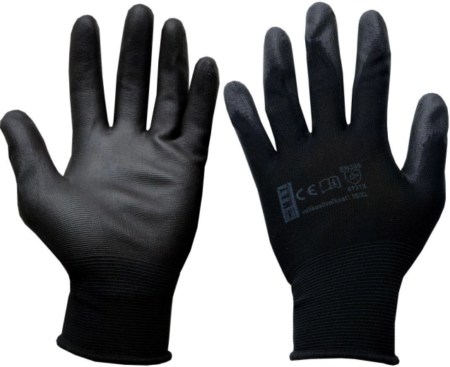 Guantes de protección PURE BLACK PU, talla 10 (XL)