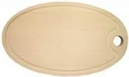 Tabla ovalada de haya con asa 35 × 22 cm