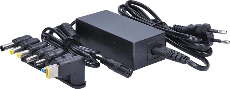 Adaptador de alimentación universal Solight para portátiles de 48 W con 7 conectores