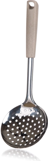 Espumadera Natural de acero inoxidable y PP 33,5 × 11,4 cm