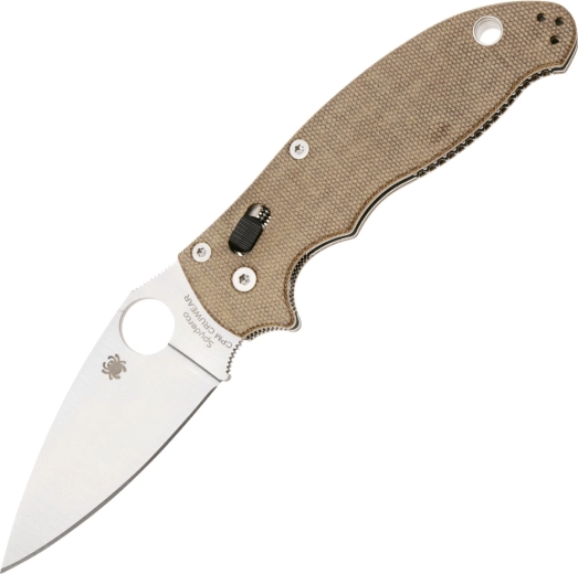 Navaja plegable Spyderco Manix 2 Brown, CPM Cru-Wear, Micarta