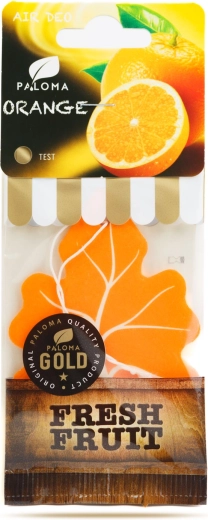 Ambientador colgante para coche Paloma Gold Fresh Fruit Orange