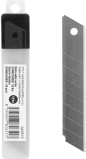 Cuchillas de recambio segmentadas 18 mm CONCORDE, 10 uds.
