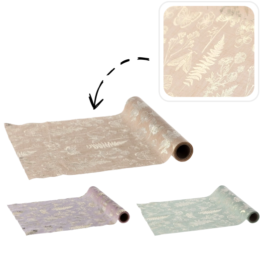 Tela decorativa en rollo 28 × 250 cm – poliamida brillante para arreglos y envoltorios de regalo
