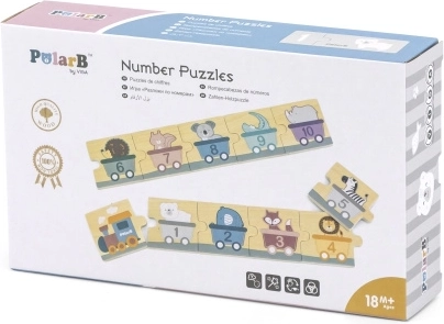 Puzle de madera con números PolarB Montessori