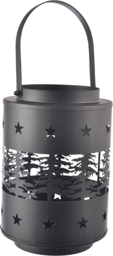 Candelabro navideño metálico XMAS negro 26 cm