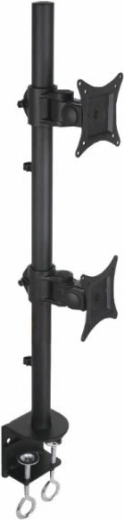 Soporte de escritorio doble para monitores 13–27", negro