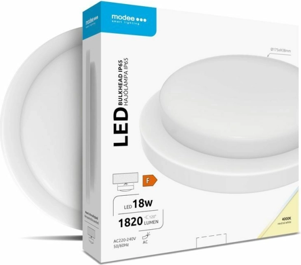 Modee luminaria LED circular de techo/pared 18 W 4000 K 1820 lm, blanca