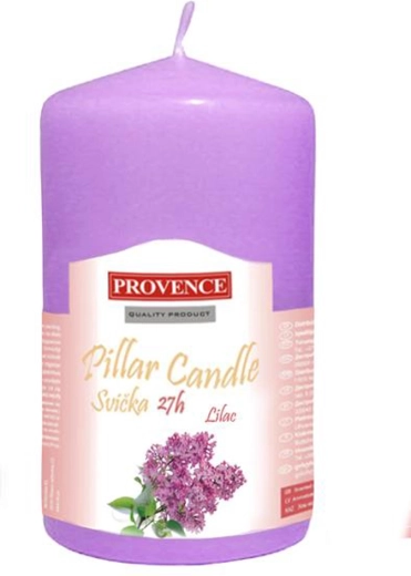 Vela de parafina cilíndrica con aroma a lila 6 × 11,1 cm