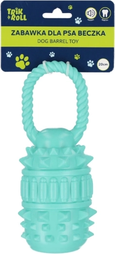 Juguete para perro Barril con asa azul