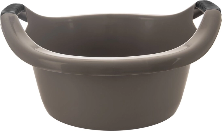 Barreño de plástico con asas 30 l, gris