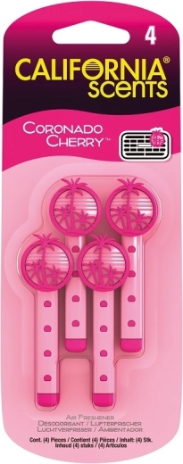 Varillas aromáticas para ventilación California Scents Coronado Cherry, 4 uds.