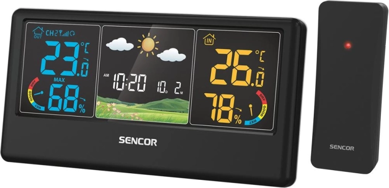 Estación meteorológica Sencor con sensor inalámbrico