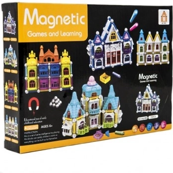 Juego de construcción magnético casita 75 piezas