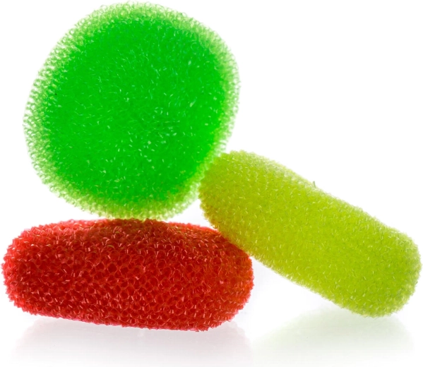 Estropajo de plástico – mezcla de colores, juego de 3 uds.