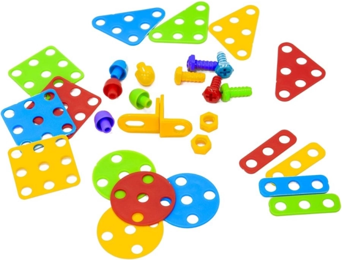 193 piezas y conectores angulares para construcciones 2D y 3D