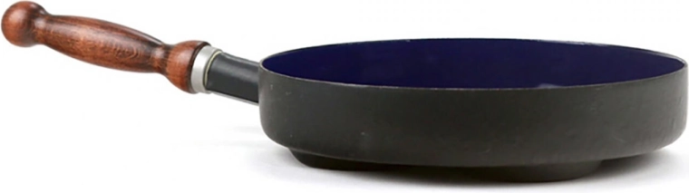 Sartén esmaltada para tortitas de 24 cm BSE con mango de madera