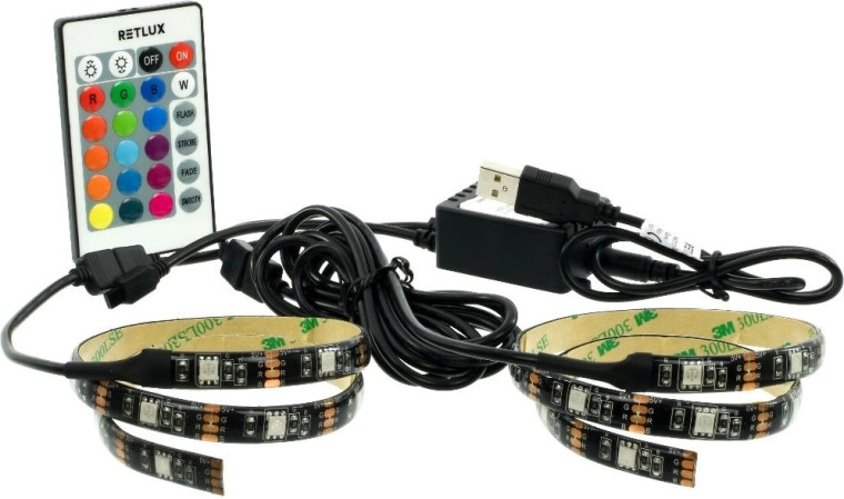 Tira LED RGB USB Retlux para televisor y monitor