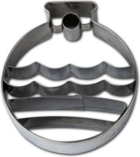 Cortadores para galletas – bolas navideñas, 7–8 cm, plateado