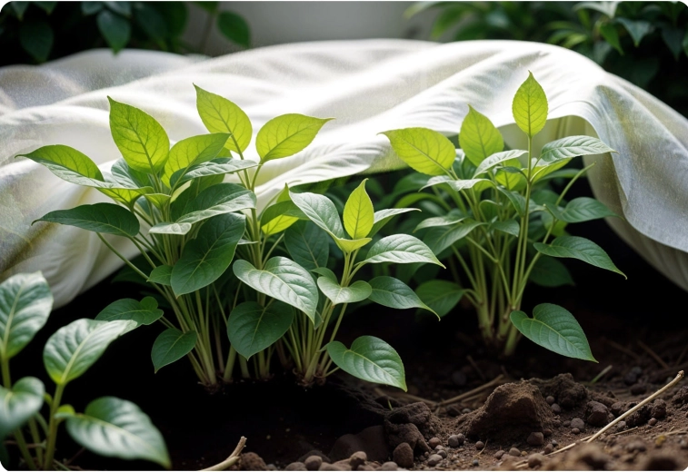 Transpirable y suave con las plantas